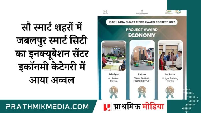 Jabalpur Smarty City India Smart City Incubation award Economy Category